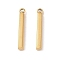 Ion Plating(IP) 304 Stainless Steel Pendants, Cuboid/Bar Charm, Real 18K Gold Plated, 17.5x2.5x2mm, Hole: 1.4mm