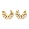 Ion Plating(IP) 304 Stainless Steel Charms, with Jump Ring, Laser Cut, Sun Charm, Real 18K Gold Plated, 11x15x1mm, Hole: 2.8mm