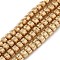 Electroplated Natural Lava Rock Beads Strands, Disc, Heishi Beads, Light Gold Plated, 4x3mm, Hole: 1mm, about 127pcs/strand, 15.75 inoch(40cm)