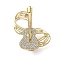 Guitar & Musical Note Crystal Rhinestone Brooch, Alloy Lapel Pins for Backpack Clothes, Golden, 45.5x32.5mm