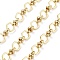 Rack Plating Brass Hexagon Link Chains, Unwelded, with Spool, Long-Lasting Plated, Cadmium Free & Lead Free, Real 18K Gold Plated, 8x7x1mm