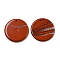 Natural Red Jasper Pendants, Flat Round Charms, 29.5~30x3mm, Hole: 1.6mm