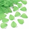 Transparent Frosted Acrylic Pendants, Petaline, Lime Green, 17x14x2.5mm, Hole: 1.8mm, about 2330pcs/500g