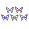 201 Stainless Steel Pendants, Hollow, Butterfly, Rainbow Color, 22.5x25.5x2mm, Hole: 1.4mm