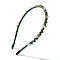 Shiny Elegant Glass Hair Bands, Party Hair Accessories for Girls Women, Dark Green, 380mm