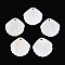 Carved Natural Freshwater Shell Pendants, Shell Shape Charms, Seashell Color, 28x28x2mm, Hole: 1.8mm