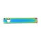 Ion Plating(IP) 304 Stainless Steel Links Connectors, Manual Polishing, Rectangle with Hollow Heart, Laser Cut, Rainbow Color, 36x6x1.7mm, Hole: 1.4mm