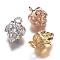 Long-Lasting Plated Brass Charms, Lotus, Cadmium Free & Lead Free, Mixed Color, 11.5x8mm, Hole: 1.5mm