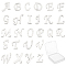 SUNNYCLUE 1 Box 26Pcs Alphabet Stainless Steel Links Connectors Alloy Charms Letter A-Z Pendants Charm 2 Hole Jewellery Accessories for Women Beginners DIY Earring Bracelet Jewelry Making