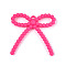 Opaque Acrylic Big Pendants, Bowknot, Deep Pink, 58~59x59~59.5x8.1mm, Hole: 3.1mm