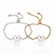 304 Stainless Steel Bolo Bracelets, Slider Bracelets, with Round Plastic Imitation Pearl Beads and Box Chains, Mixed Color, Inner Diameter: 5/8~3-1/8 inch(1.5~7.8cm)