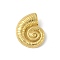 304 Stainless Steel Pendants, Ion Plating(IP), Conch Shape, Real 18K Gold Plated, 27x22x7.5mm, Hole: 5.5x3mm