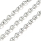 Spray Painted 304 Stainless Steel Cable Chains, with Spool, Unwelded, White, 4x3x0.7mm