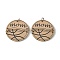 Poplar Wood Pendants, with Iron Jump Ring, Basketball, 39x2mm, Hole: 5mm
