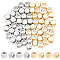 304 Stainless Steel Beads, Square, Golden & Stainless Steel Color, 4x4x2.2mm, Hole: 2~2.6mm, 60pcs/box