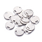 Non-Tarnish 201 Stainless Steel Links connectors, Flat Round, Stainless Steel Color, 19x1mm, Hole: 6x3mm