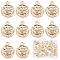 SUNNYCLUE 1 Box 22Pcs 18K Gold Plated Evil Eye Charms Bulk Textured Charms Round Rhinestone Charm Gold Plated Charms for Jewelry Making Earring Necklace Bracelet Supplies DIY Craft Adult Women