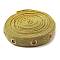 9 Yards Glitter Polyester Ribbon with Alloy Eyelets, Clothes Accessories, Olive, 1 inch(24mm)