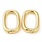 Brass Spring Gate Rings, Oval, Cadmium Free & Lead Free, Long-Lasting Plated, Real 18K Gold Plated, 18x12.5x4mm