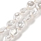ABS Plastic Imitation Pearl Beads Strands, Nuggest, Snow, 12~12.5x10.5x6mm, Hole: 1.2mm, about 90pcs/strand, 44.29 inch(112.5cm)