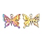 304 Stainless Steel Pendants, Butterfly Charm, Rainbow Color, 21x25x2mm, Hole: 3mm