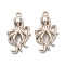 Alloy Pendants, Octopus, Light Gold, 31x16x4mm, Hole: 1.5mm