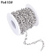 304 Stainless Steel Figaro Chains, with Spool, Unwelded, Stainless Steel Color, Link: 7x4.5x0.8mm and 6.5x4x0.8mm, 10m/roll