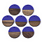 Resin & Wood Pendants, Flat Round, Mauve, 28.5x3.5~4mm, Hole: 1.5mm