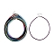 Braided Round Imitation Leather Bracelets Making, with Stainless Steel Color Tone Stainless Steel Lobster Claw Clasps, Mixed Color, 17-1/8 inch(43.6cm)