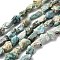 Raw Rough Natural Variscite Beads Strands, Nuggets, 16~24x9~14.5x7~10mm, Hole: 0.7mm, about 24~26pcs/strand, 14.96~15.75 inch(38~40cm)