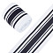 Polyester Ribbons, Garment Accessories, Stripe Pattern, Black, 2-1/2 inch(65mm), about 6.56 Yards(6m)/Roll