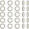 UNICRAFTALE 50pcs 22mm Alloy Linking Rings Tibetan Style Circle Frames Linking Antique Bronze O Pattern Connectors Links for DIY Necklaces Dangle Earring Making