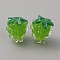 Handmade Lampwork Beads, Grape, Lime Green, 14x12mm, Hole: 1.5mm