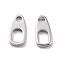 Brass Pendants, Cadmium Free & Nickel Free & Lead Free, Hugo Lecler Charms, Real Platinum Plated, 8x4x1mm, Hole: 1.4mm