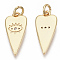 Brass Micro Pave Cubic Zirconia Pendants, Cadmium Free & Lead Free, Heart with Eye, Real 18K Gold Plated, Clear, 17x8x1.5mm, Jump Ring: 5x1mm, 3mm inner diameter