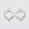 Tarnish Resistant 201 Stainless Steel Links connectors, Ring, Stainless Steel Color, 18x13x0.8mm, Hole: 1.5mm