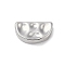 Brass Beads, Cadmium Free & Nickel Free & Lead Free, Half Round, Platinum, 6x11x3.5mm, Hole: 1.8mm