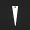 Non-Tarnish 304 Stainless Steel Pendants, Laser Cut, Triangle, Stainless Steel Color, 25x7x1mm, Hole: 1.6mm