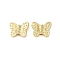Rack Plating Alloy Beads, Butterfly, Golden, 9x11x3mm, Hole: 1.2mm