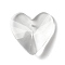 Transparent Glass Big Pendants, for Chandelier Crystal Hanging Pendants, Faceted, Heart, Clear, 55x56.5x18mm, Hole: 1.8mm