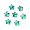 Electroplate Glass Charms, Faceted, Star, Medium Aquamarine, 13x13.5x7mm, Hole: 1.2mm