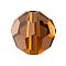 Preciosa® Crystal Beads, Czech Crystal, 451 19 602 Round, 10220 Smoked Topaz, 3mm, Hole: 0.5mm