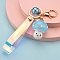 Luminous Acrylic Mushroom Keychain, Glow in the Dark Jewelry, Light Sky Blue, 16.5cm