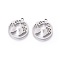 Tarnish Resistant 201 Stainless Steel Pendants, Manual Polishing, Earth, Stainless Steel Color, 18x16x1.5mm, Hole: 1.2mm