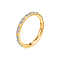 304 Stainless Steel Micro Pave Clear Cubic Zirconia Hoop Nose Rings, Golden, 10.5x1.2mm, Inner Diameter: 7.8mm