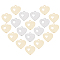 304 Stainless Steel Charms, Heart with Star, Hollow, Golden & Stainless Steel Color, 13x13x0.7~0.8mm, Hole: 1.4mm, 2 colors, 20pcs/color, 40pcs/box
