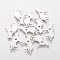 Non-Tarnish 201 Stainless Steel Puppy Pendants, Silhouette Charms, Dog with Heart, Stainless Steel Color, 15x23x1.1mm, Hole: 1.5mm