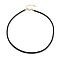 Braided Round Imitation Leather Bracelets Making, with Golden Tone Stainless Steel Lobster Claw Clasps, Coffee, 17-1/8 inch(43.6cm)