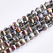 Electroplate Glass Beads Strands, Faceted, Round, Colorful, 4~4.5x3.5mm, Hole: 1mm, about 94~97pcs/strand, 30~32cm