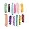 Electroplated Natural Quartz Pendants, with Brass Findings, Bullets, Pointed Pendants, Golden, Mixed Color, 40~65x7~15mm, Hole: 3mm